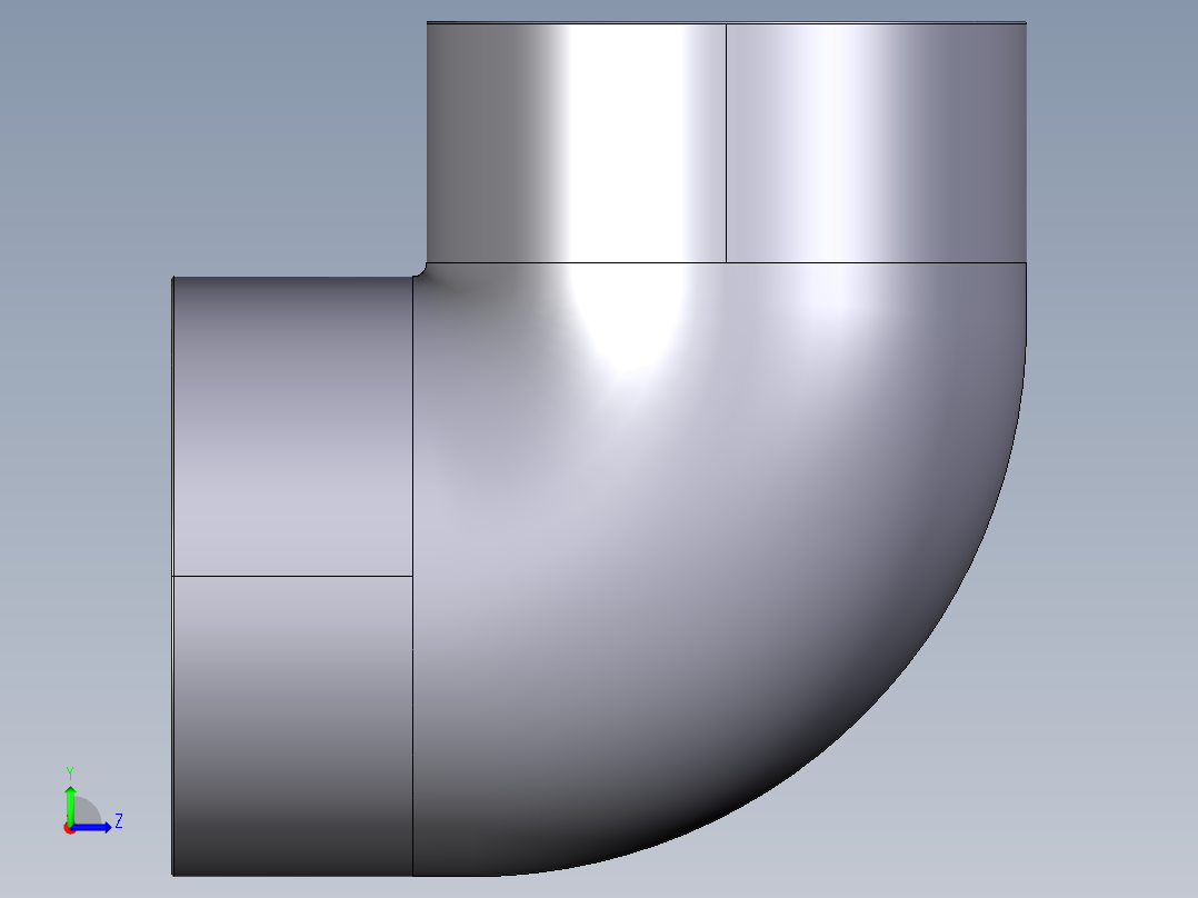 2GLV 90用溶剂焊接插座弯头左视图