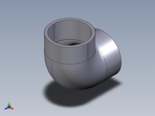 2GLV 90用溶剂焊接插座弯头正等轴测缩略图