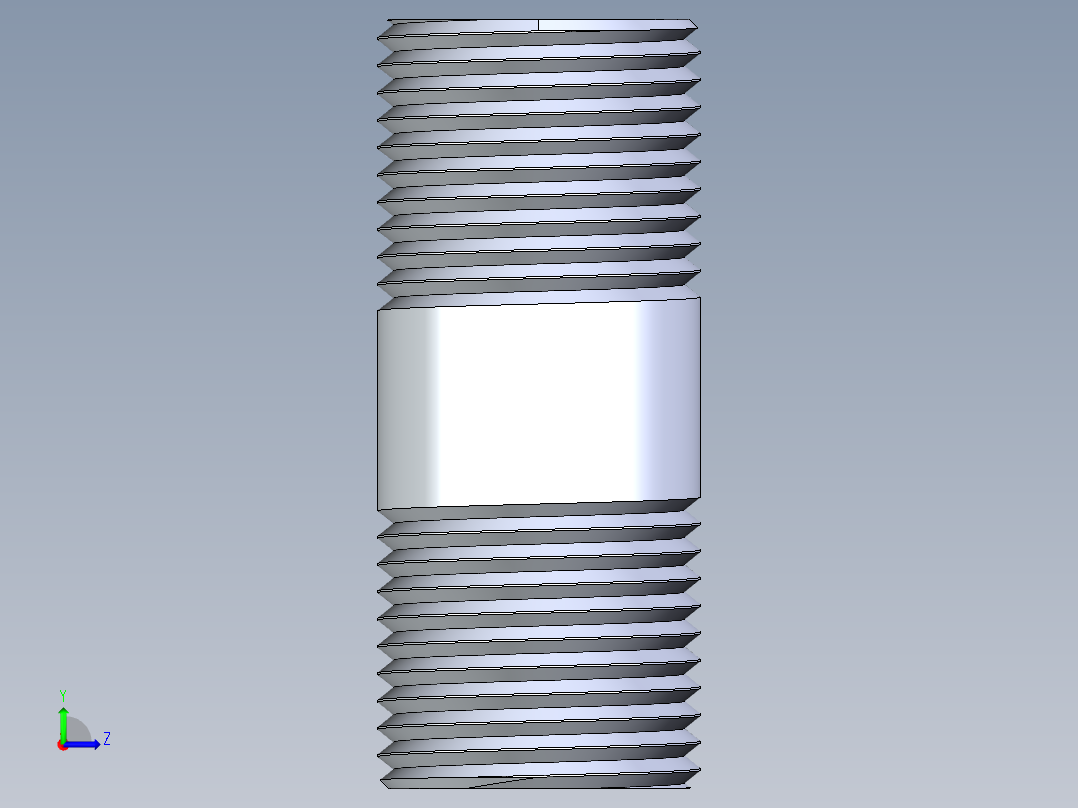 CPVC管件33-Sch80_Nipple_MPTxMPT_9861-079_0.5in x 2in左视图