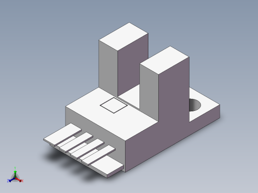 光电开关-EE-SX674（配接线端子）正等轴测缩略图