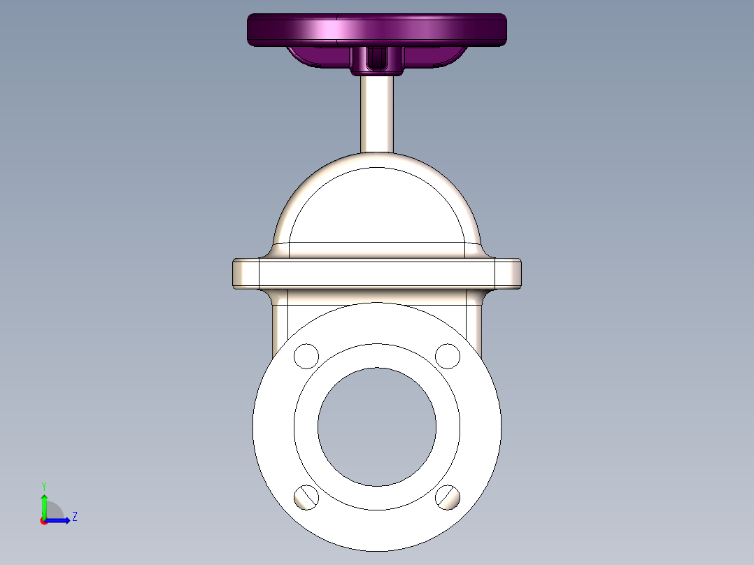 阀门模型GATE_VALVE左视图