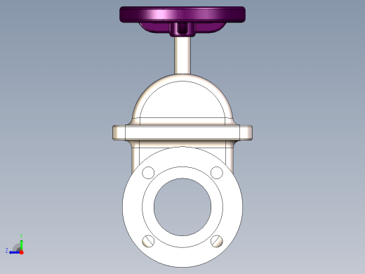 阀门模型GATE_VALVE右视缩略图