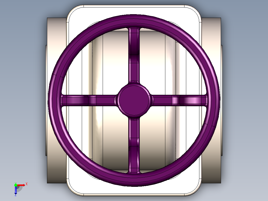 阀门模型GATE_VALVE俯视图