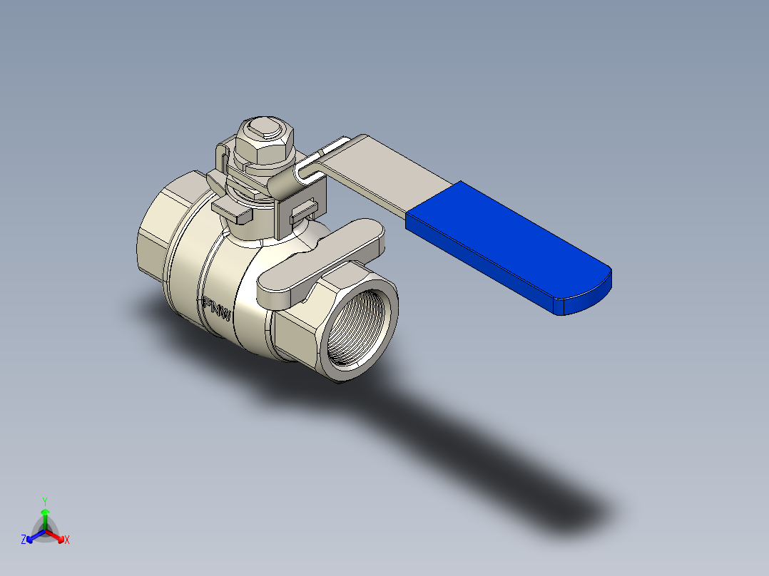 阀门模型-__________DN20正等轴测图