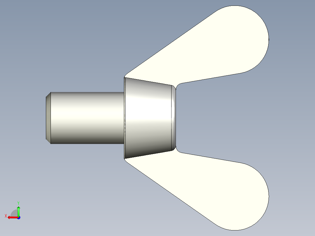 带耳螺钉-DIN_316_Wing_screws_12x1.75x18-12.7-19.5_51_4.9_33.5_12.stp后视图