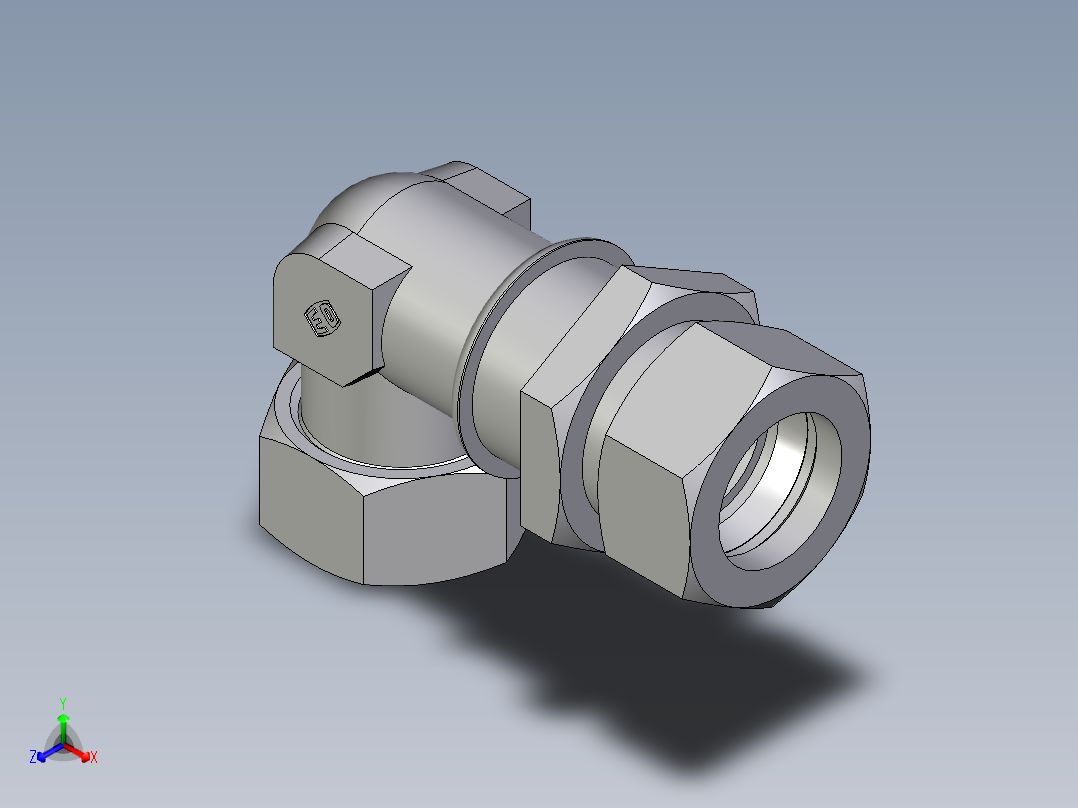 卡套式工业通用硬管接头EO_Bulkhead_elbow_WSV28L71主视图