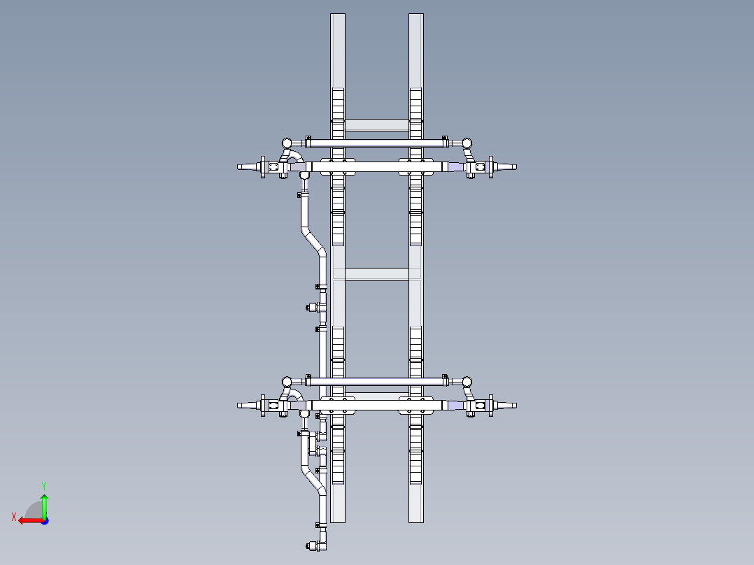 JX363-某货车双前桥转向系统优化设计【含三维+CAD图+文档】后视图
