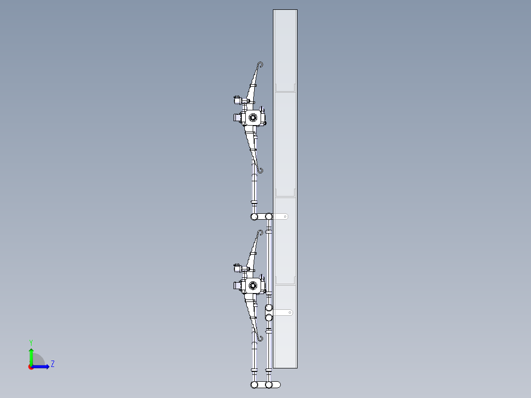JX363-某货车双前桥转向系统优化设计【含三维+CAD图+文档】左视图