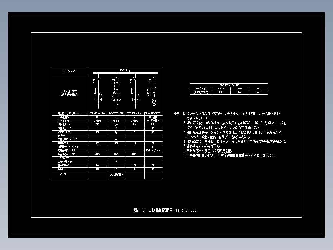 图27-2  10kV系统配置图（PB-3-D1-02）
