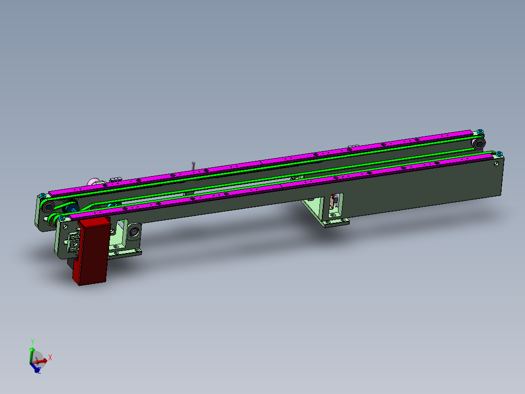 1.19米0.138米双带输送机构