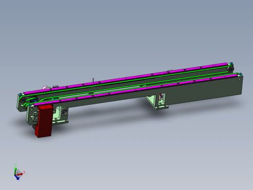 1.19米0.138米双带输送机构
