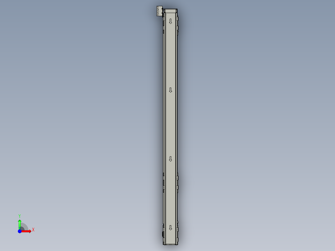 窄皮带线前视图