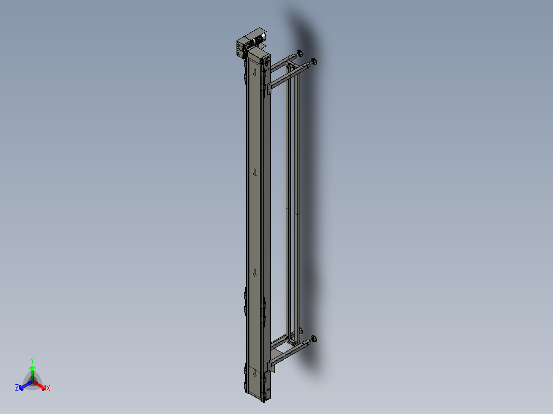 窄皮带线正等轴测图