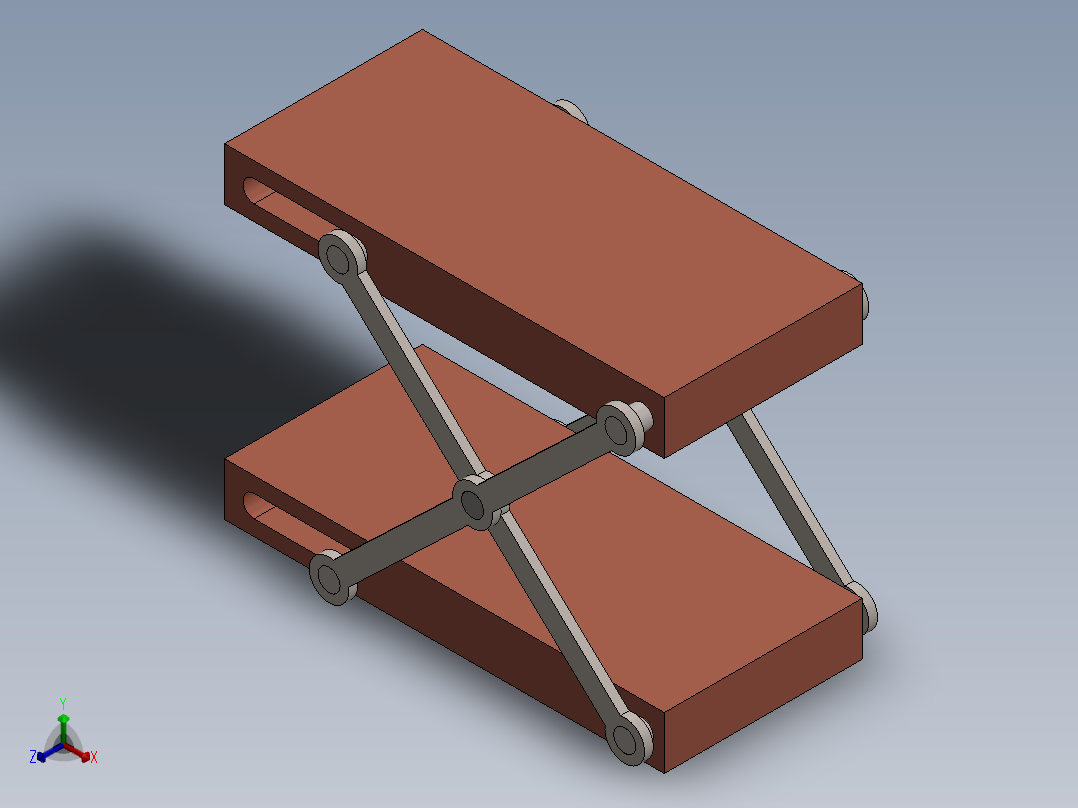 折叠桌 (1)正等轴测图