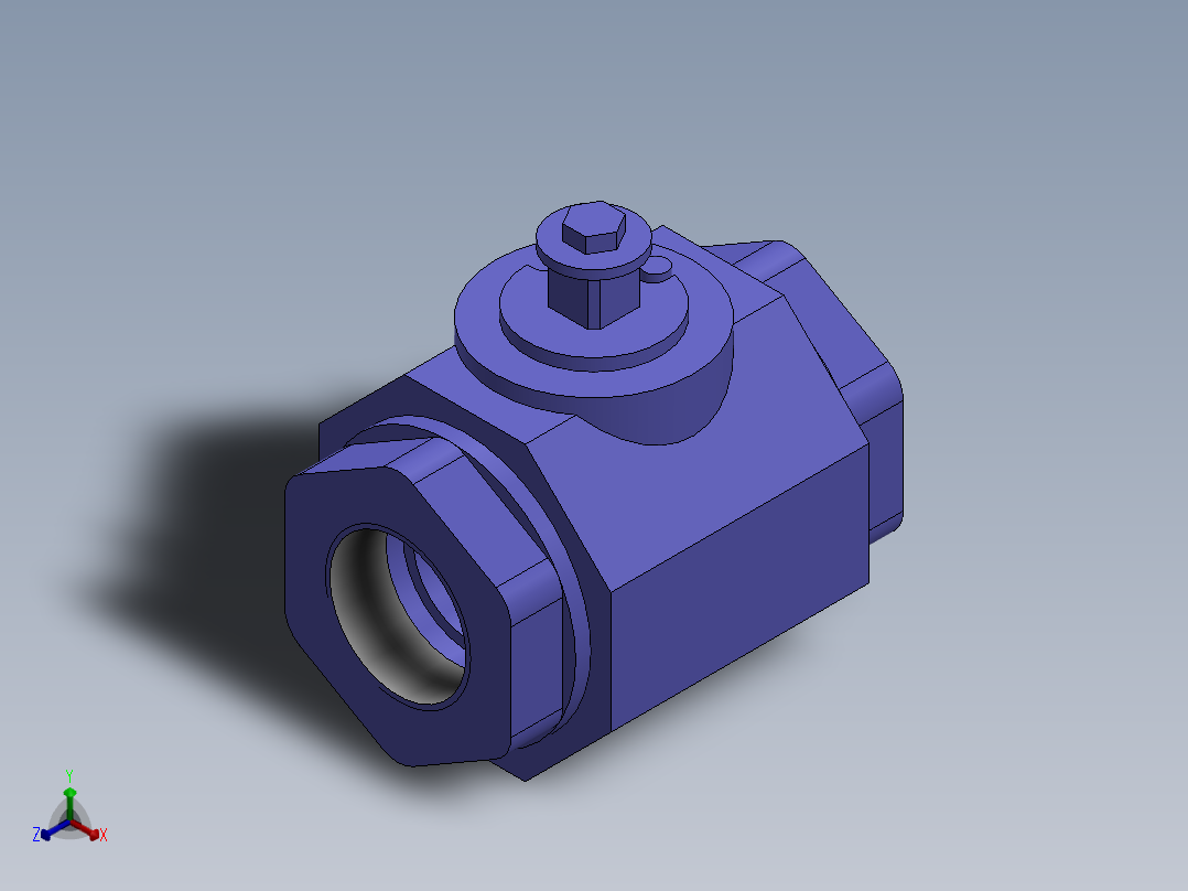 球阀正等轴测图