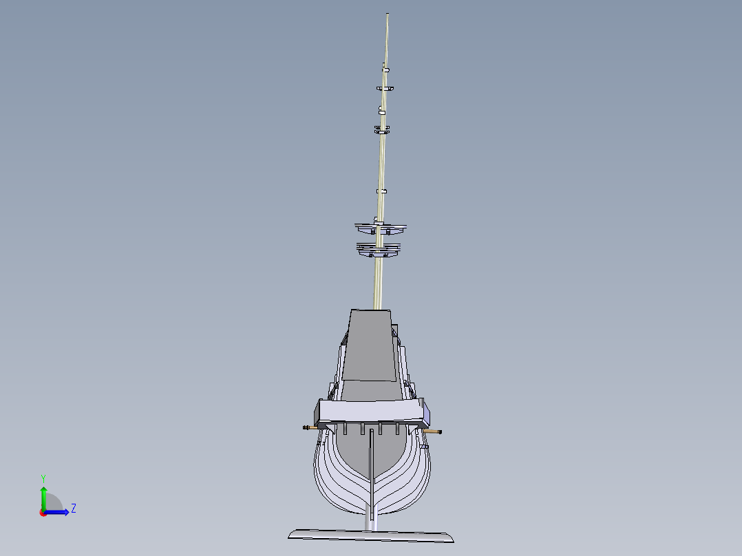 金鹿号古帆船左视图