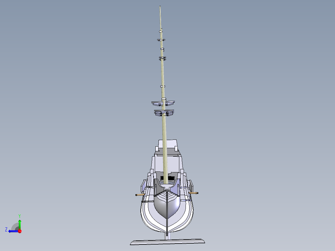 金鹿号古帆船右视图