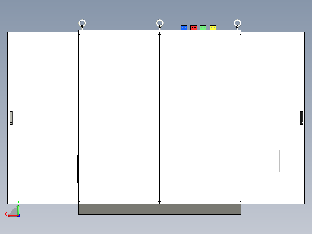 万能断路器刀开关plc控制柜后视图
