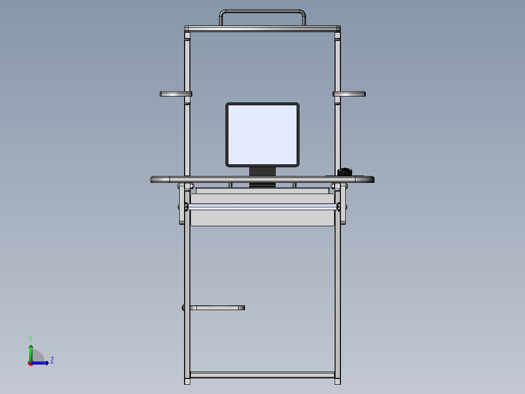 电脑桌(38)左视图
