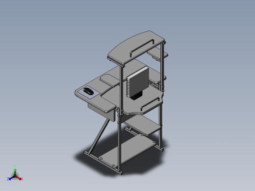 电脑桌(38)正等轴测缩略图