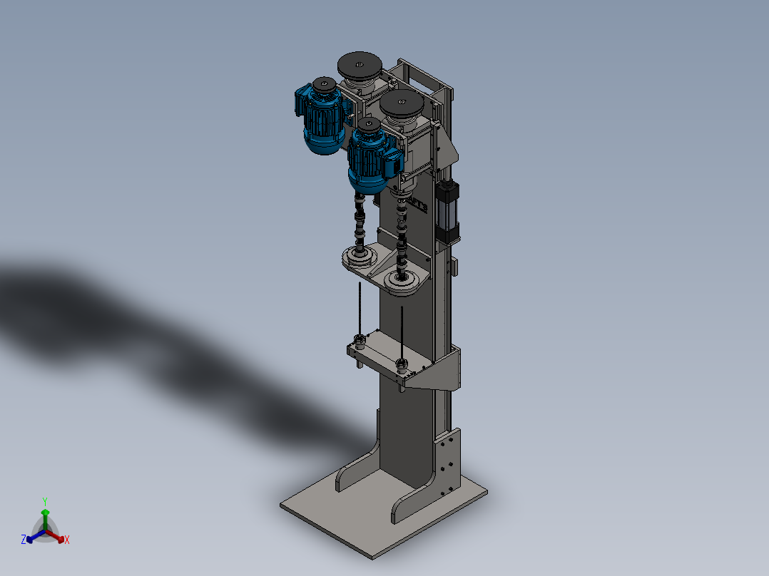 A3003510-垂直钻孔数控钻床正等轴测图