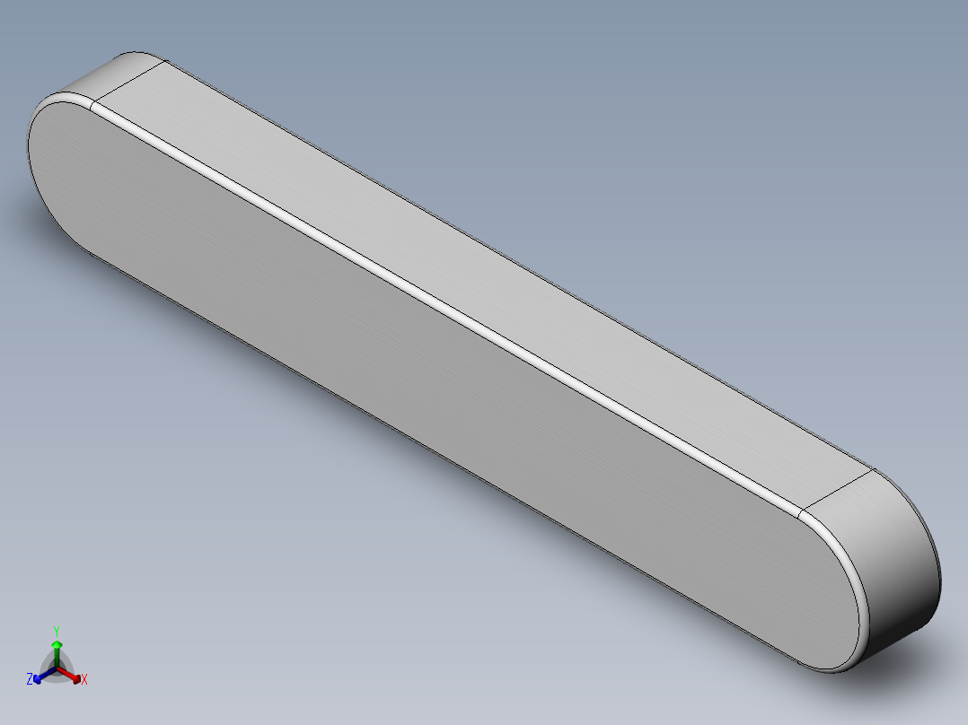 GB／T1096-2003普通平键A型20×126正等轴测图