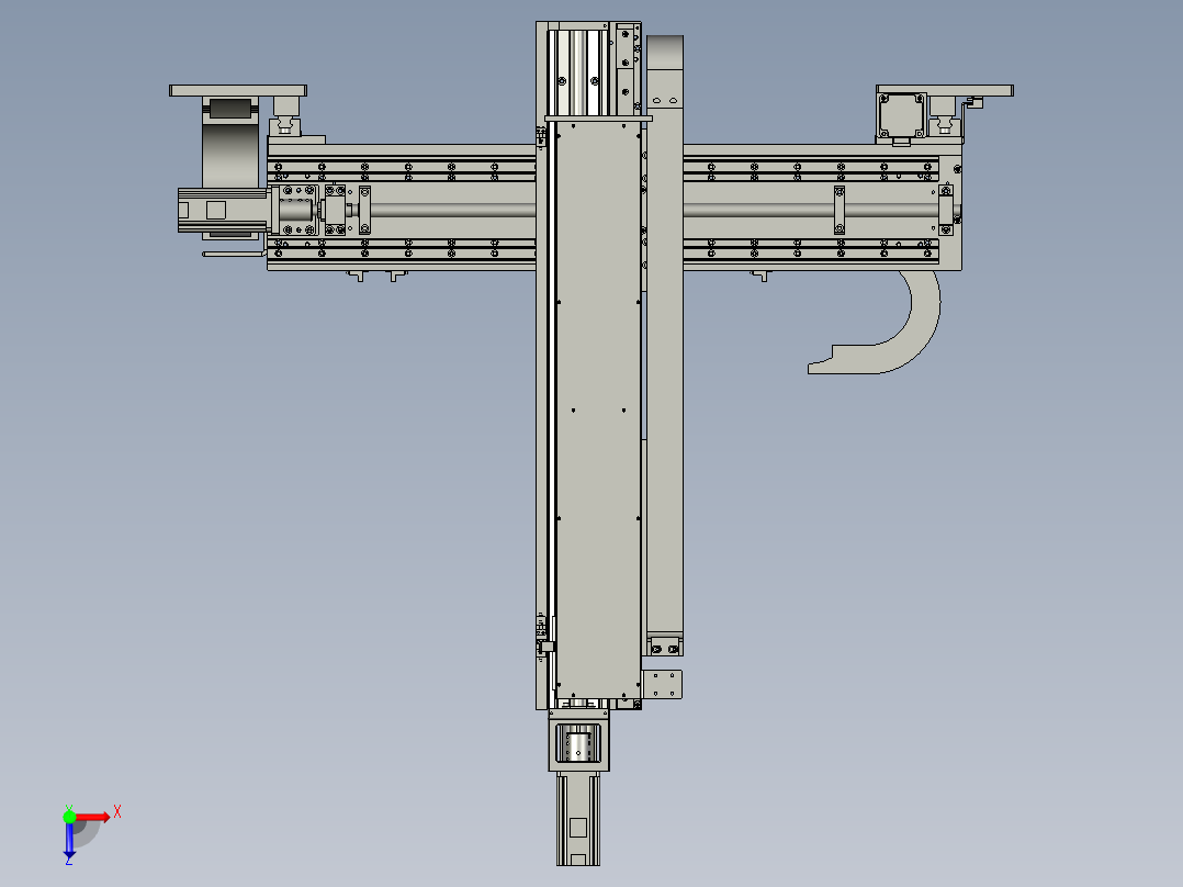 02取放料机械手组件俯视图