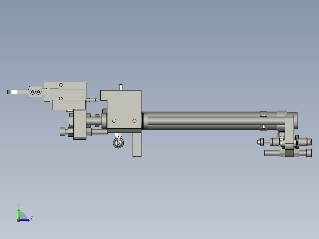 夹子移动模组左视图