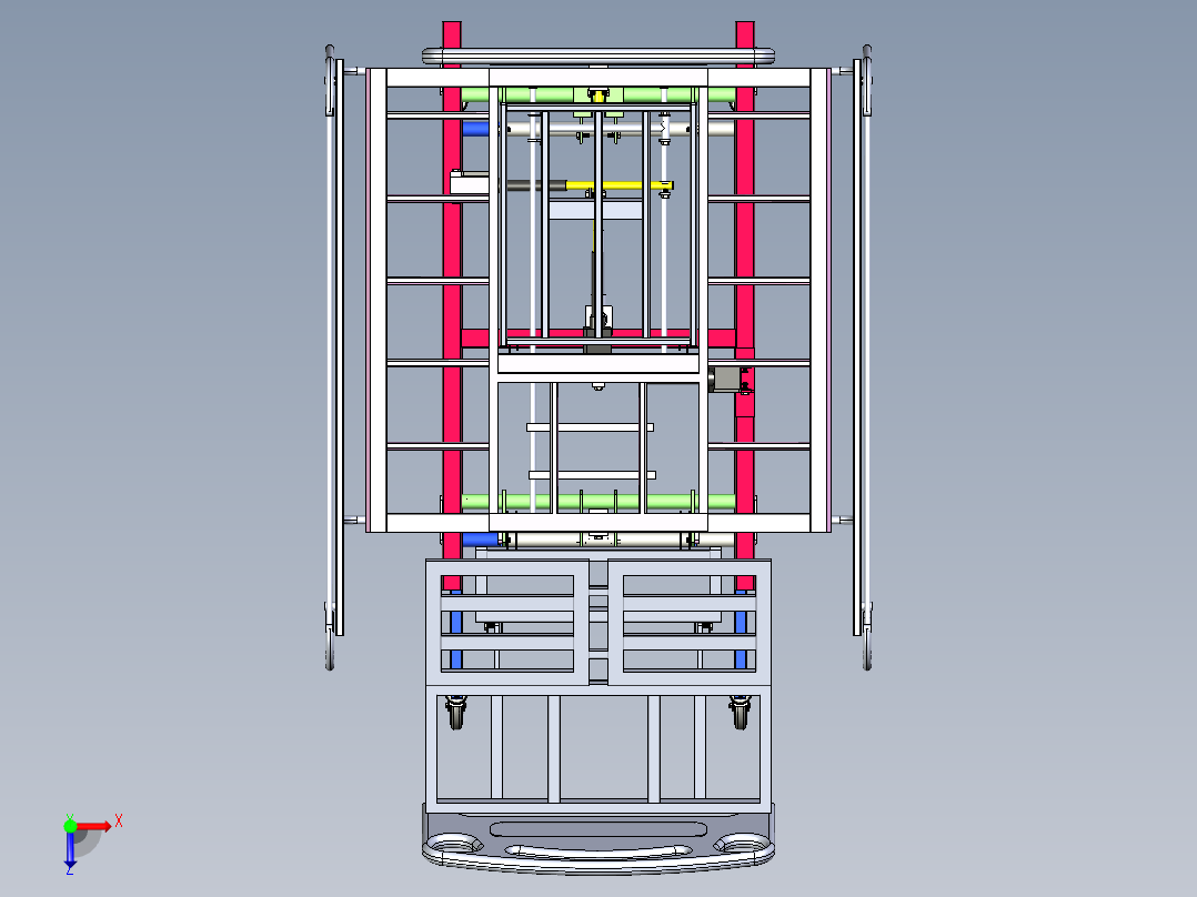 病床框架结构俯视图