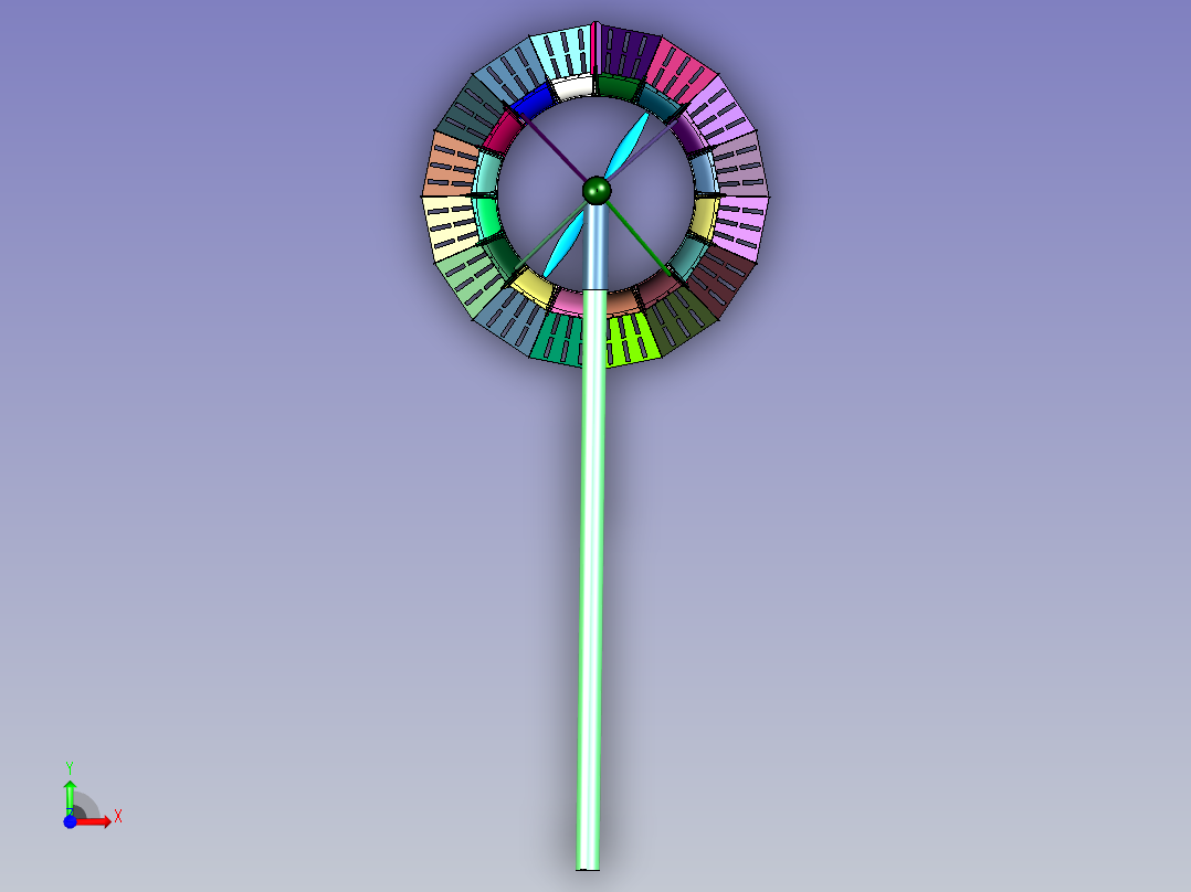 直接驱动式永磁风力发电机前视图