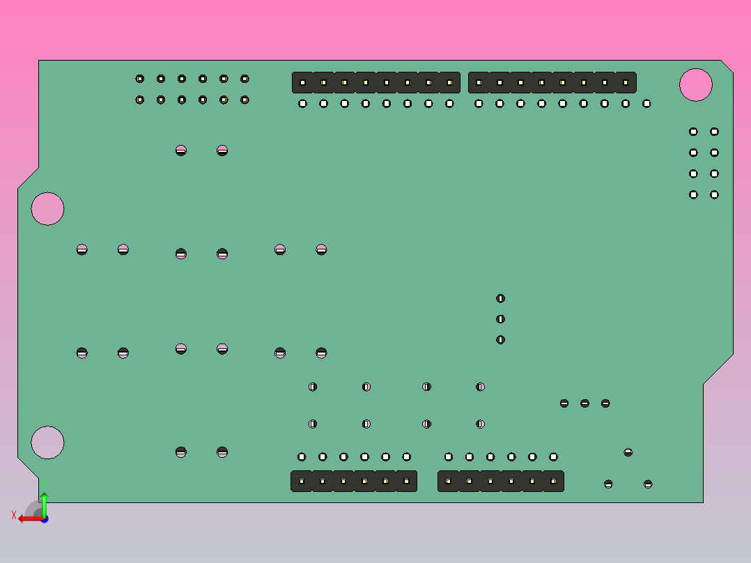 Arduino 操纵杆扩展板后视图