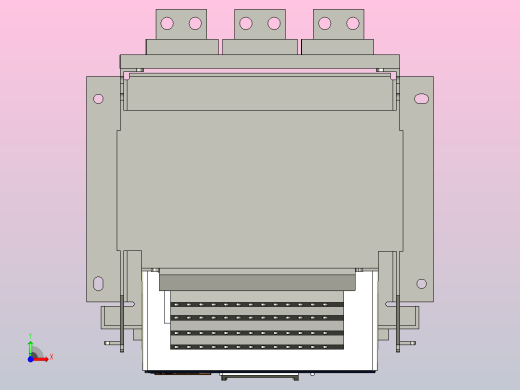 NXAF16N_H08-12 3P抽屉式万能式断路器三维模型202212前视缩略图
