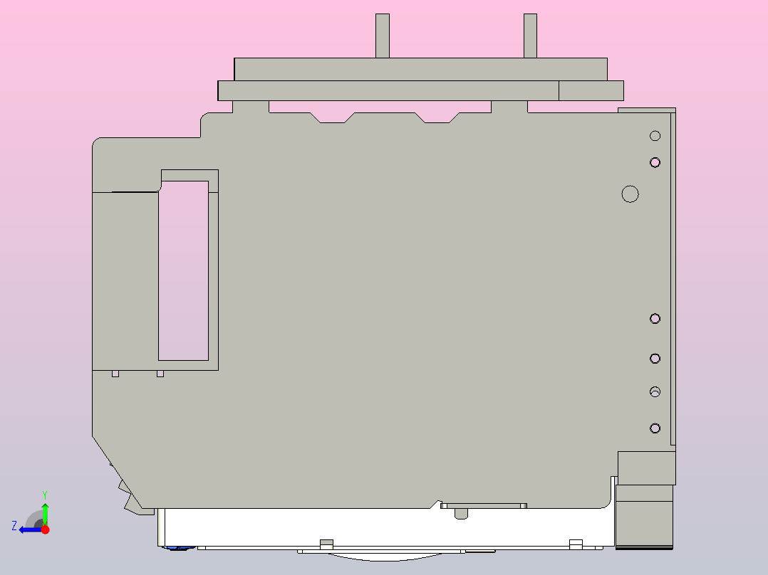 NXAF16N_H08-12 3P抽屉式万能式断路器三维模型202212右视图
