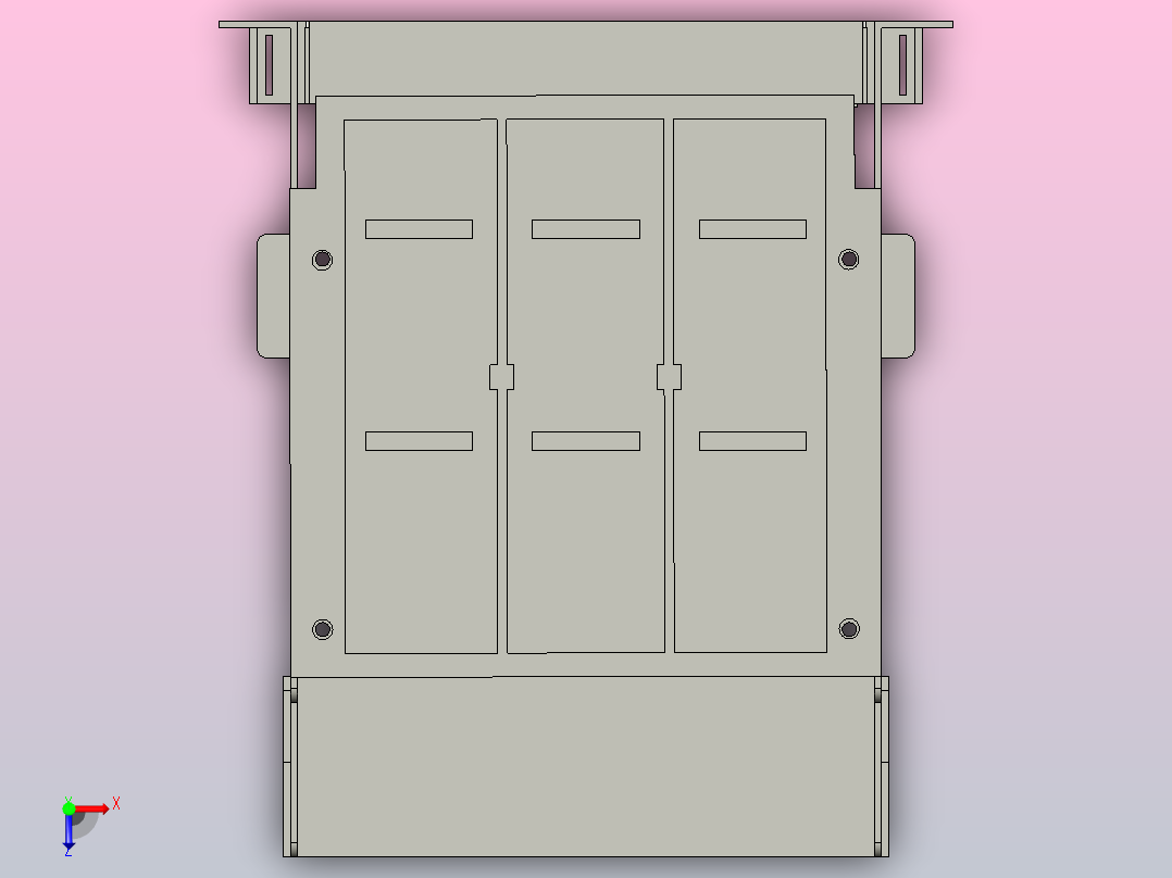 NXAF16N_H08-12 3P抽屉式万能式断路器三维模型202212俯视图