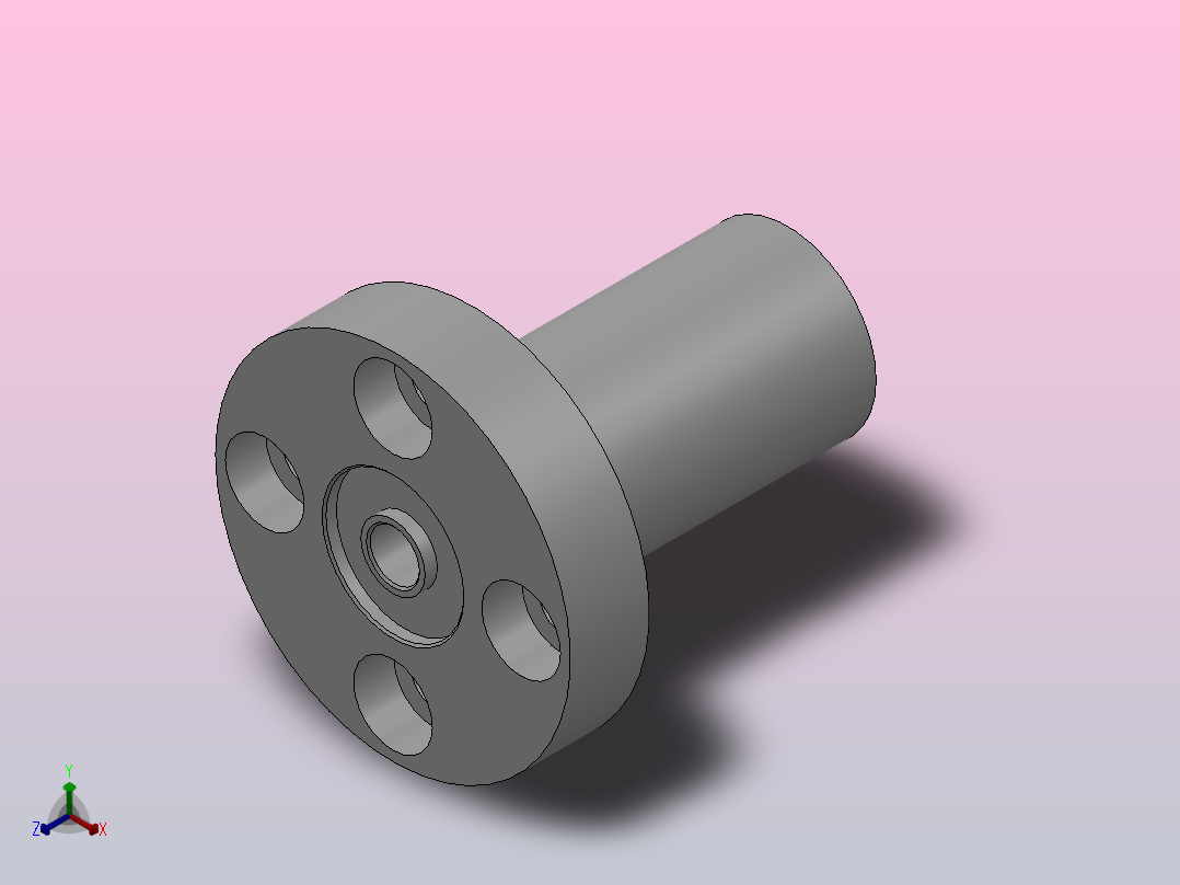 无挡圈双轴承L尺寸指定型轴承座组件_BDLDF-605-2Z-40-A正等轴测图