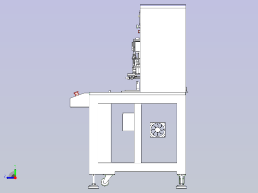 ACF热压贴附机总装3D图纸右视缩略图