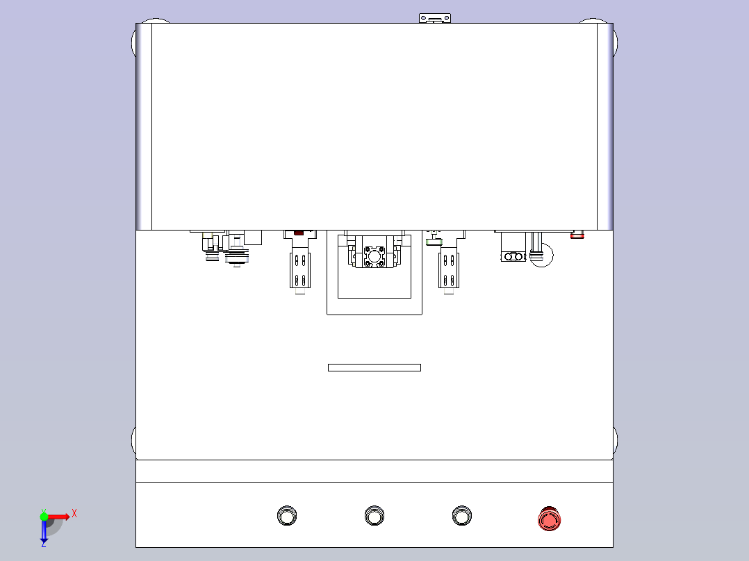 ACF热压贴附机总装3D图纸俯视图