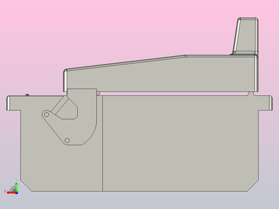 HR6-1000_30 3P熔断器式隔离开关三维模型202011后视图