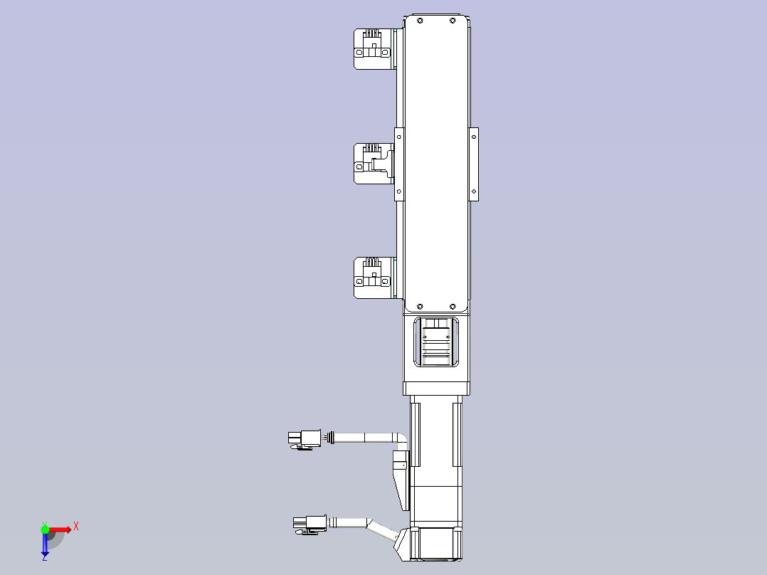 kk50-200A1-F0带MSMD012G1B电机俯视图
