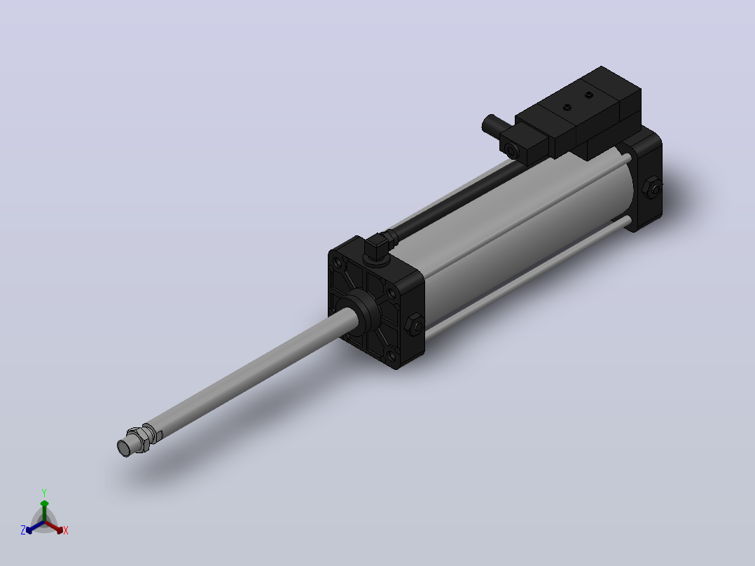 10A-5(V)系列带阀气缸(带阀型通电时拉式)[10A-5(V) (Ⅱ) SD 100 B 300 P 5]主视图