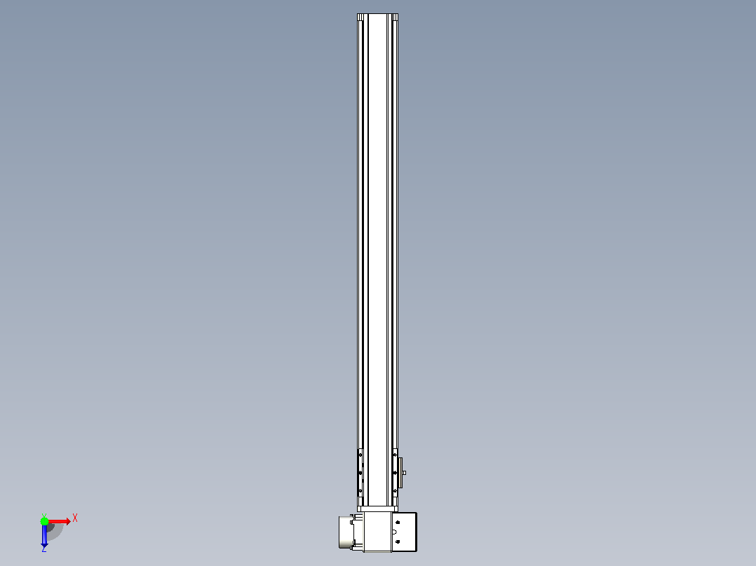 皮带直线轴半封闭可选导轨TPA-HNB-65S-90-L650-RP-Y-P20-N3俯视图