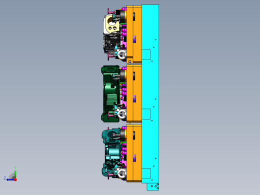 六工位通机夹具右视缩略图