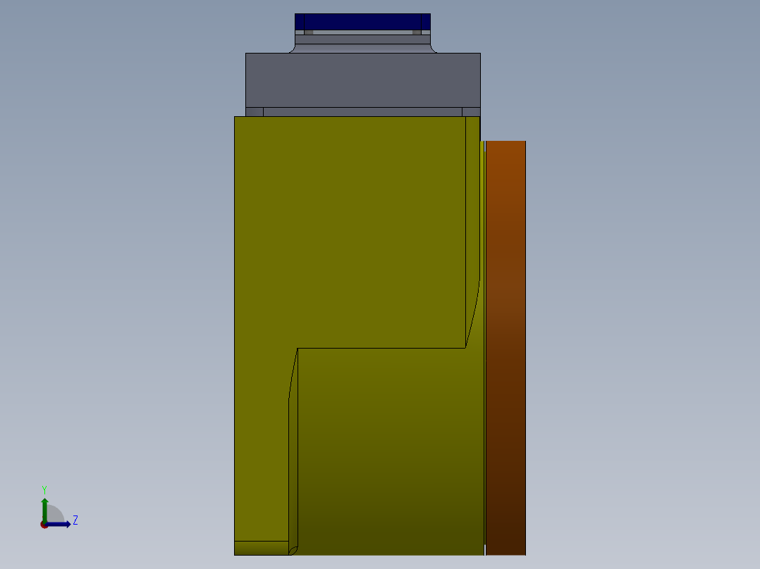 两轴分度转台sw20可编辑左视图