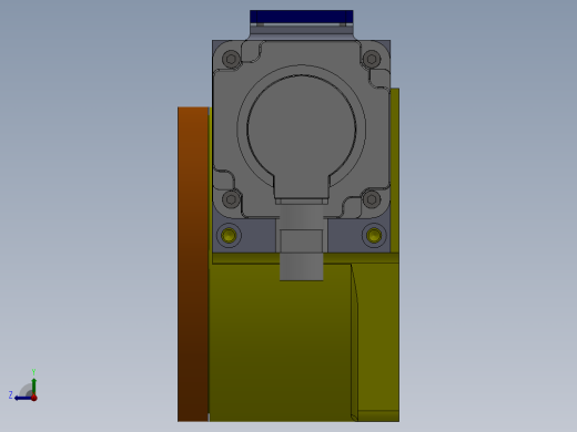 两轴分度转台sw20可编辑右视缩略图