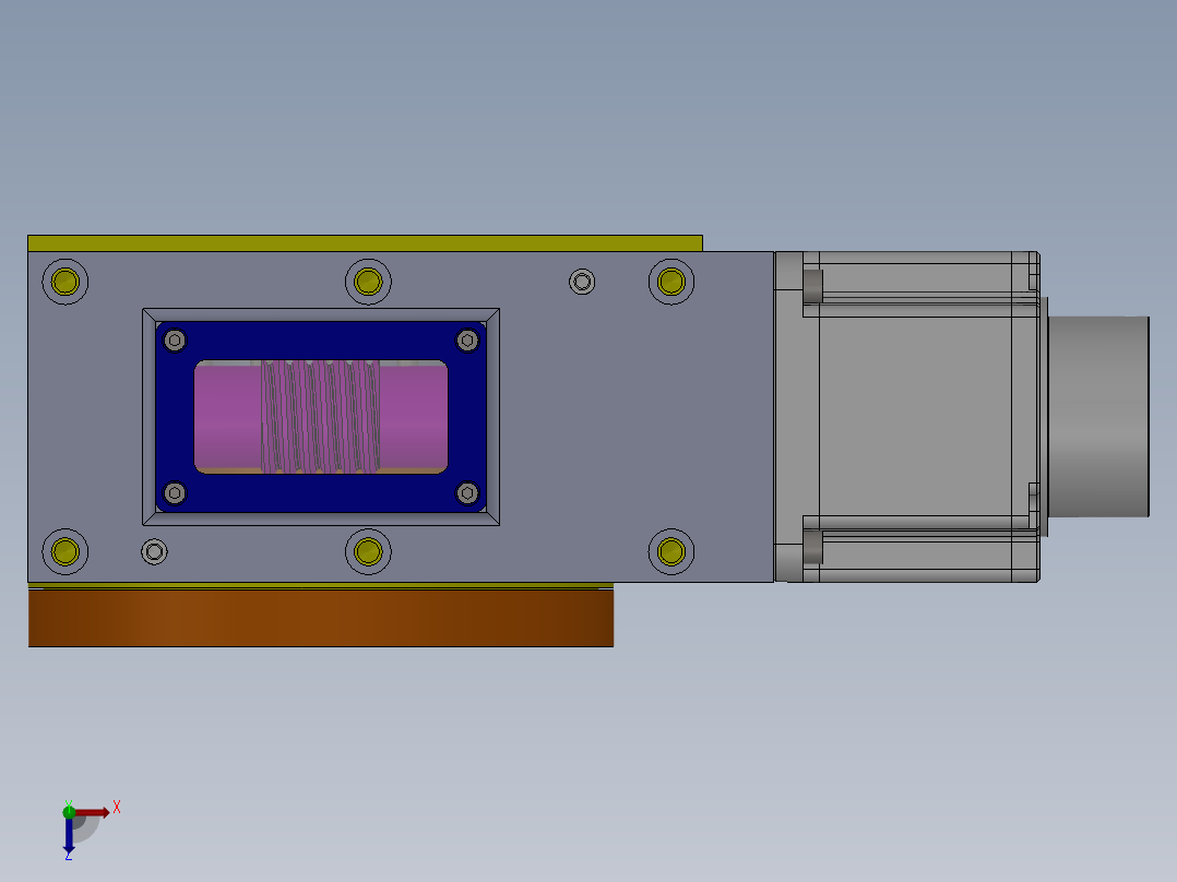 两轴分度转台sw20可编辑俯视图