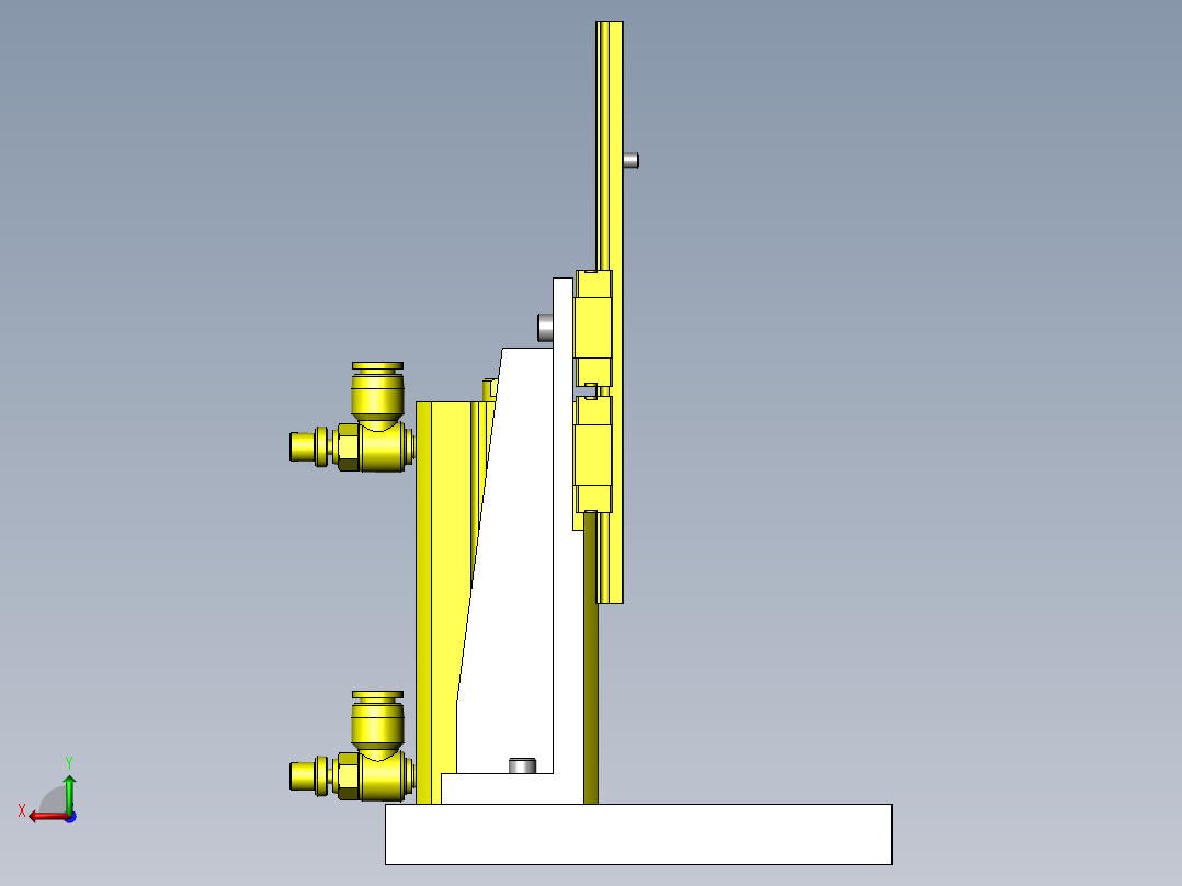 省空间加长行程机构后视图