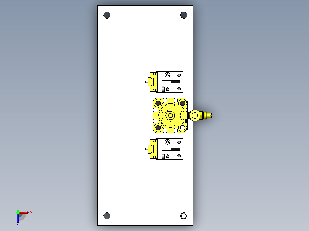 省空间加长行程机构俯视图