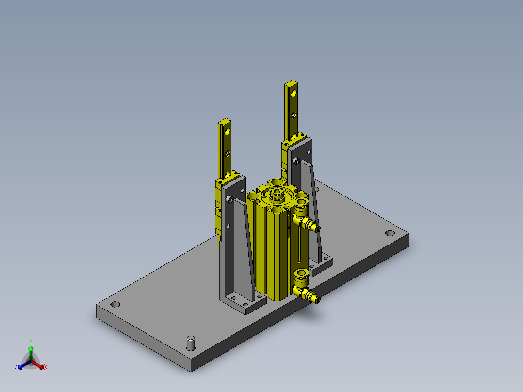 省空间加长行程机构正等轴测图