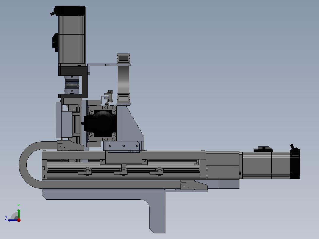 XYZ小行程模组机构sw23右视图