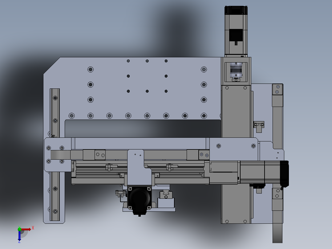 XYZ小行程模组机构sw23俯视图